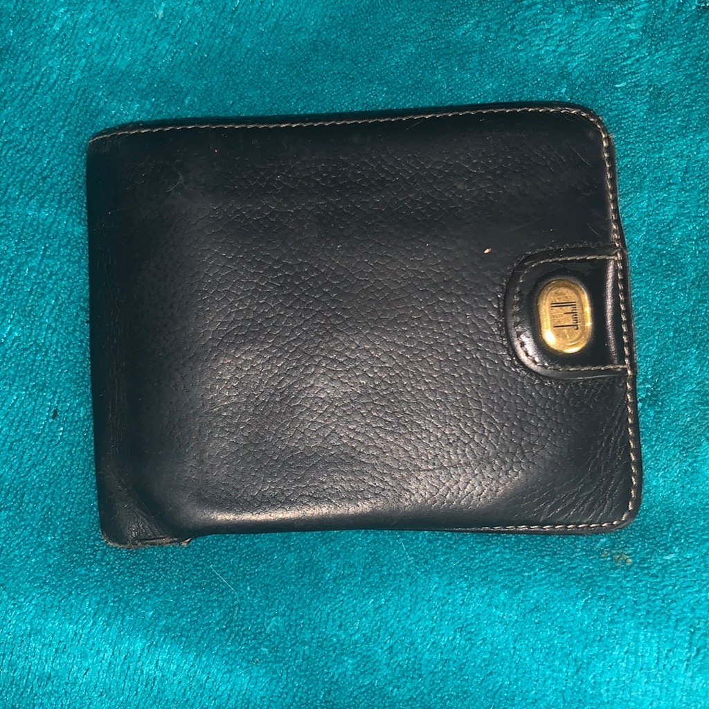 Vintage Authentic Dunhill Longline Bifold Leather Wallet